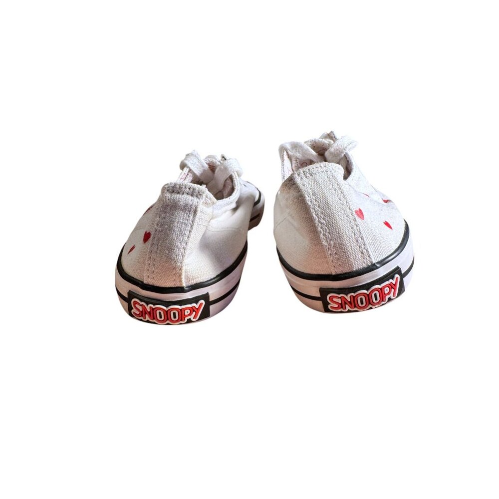Snoopy Canvas Sneakers With Red Hearts Print Womens Size 3 - Picture 4 of 10